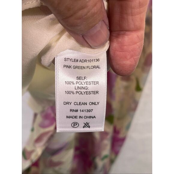 ASTR The Label Giselle Floral Twist Front Midi Dress Pink Green Size Medium NWT - Picture 12 of 14